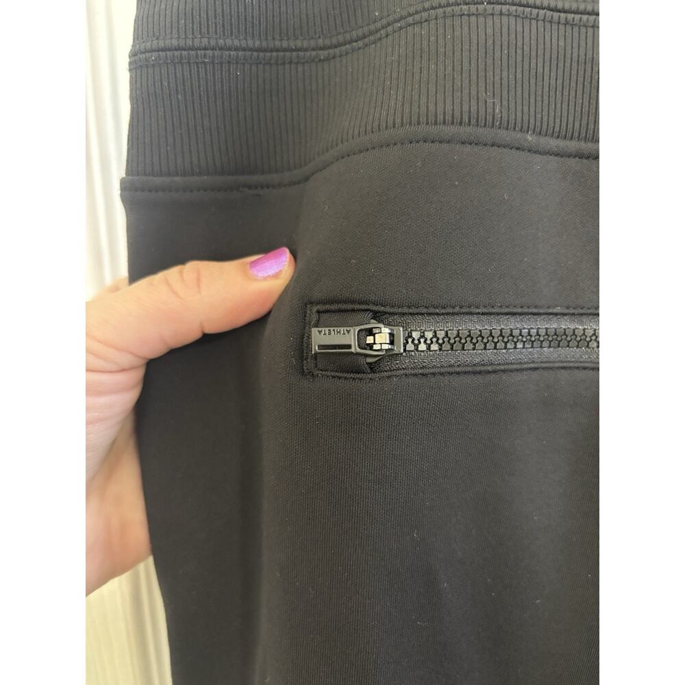 Athleta Black Venice Flare Pant Large High Rise Work Travel UPF 50 Casual Pocket - Picture 5 of 13